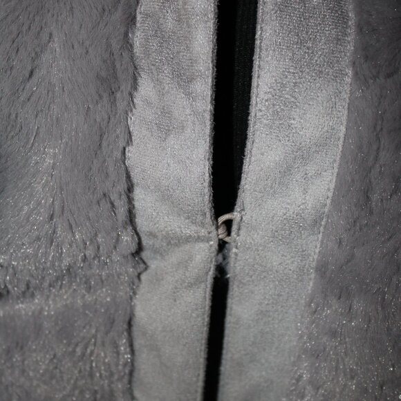 BIG SALE CARLOS FALCHI CHI Reversible Luxury Gray Faux Fur Suede Feel M Medium - Picture 11 of 16